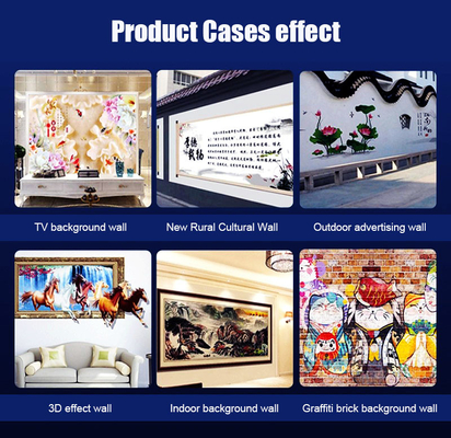Wall printer 3D inkjet printer inkjet board TX800 Outdoor rural cultural wall Advertising inkjet indoor background wall